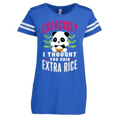 Exercise I Thought You Said Extra Rice Enza Ladies Jersey Football T-Shirt