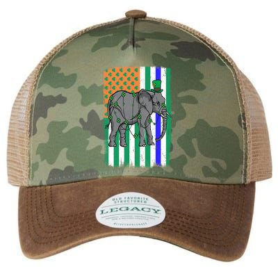 Elephant Irish Usa Flag Police Officer Cop St Patrick's Day Gift Legacy Tie Dye Trucker Hat