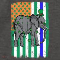 Elephant Irish Usa Flag Police Officer Cop St Patrick's Day Gift Vector Backpack