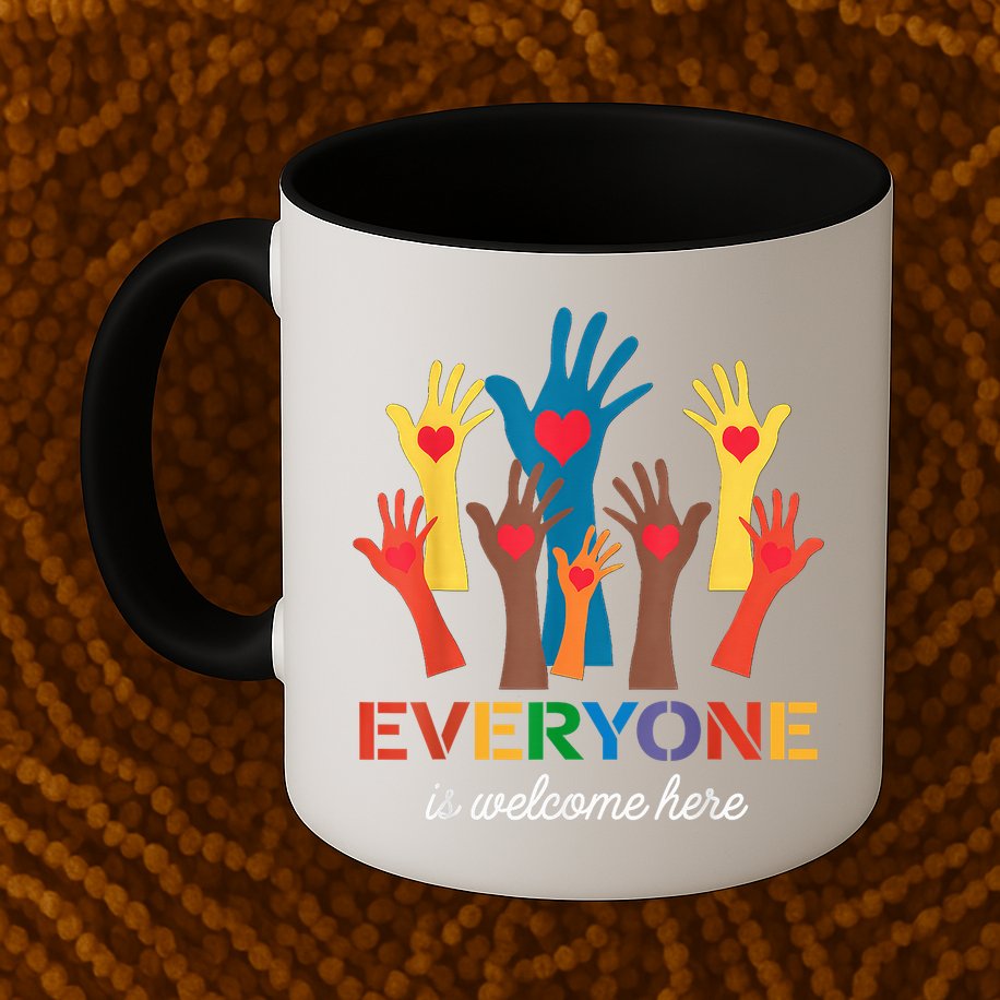 Everyone Is Welcome Here Idaho Teacher Mug