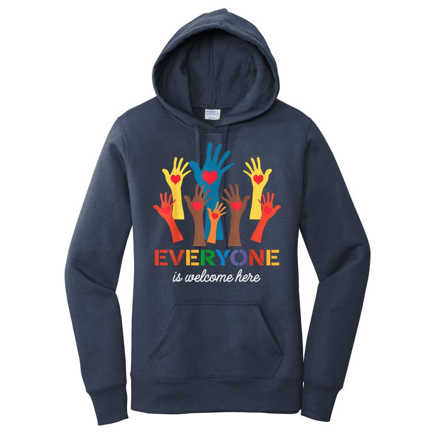 Everyone Is Welcome Here Idaho Teacher Women's Pullover Hoodie