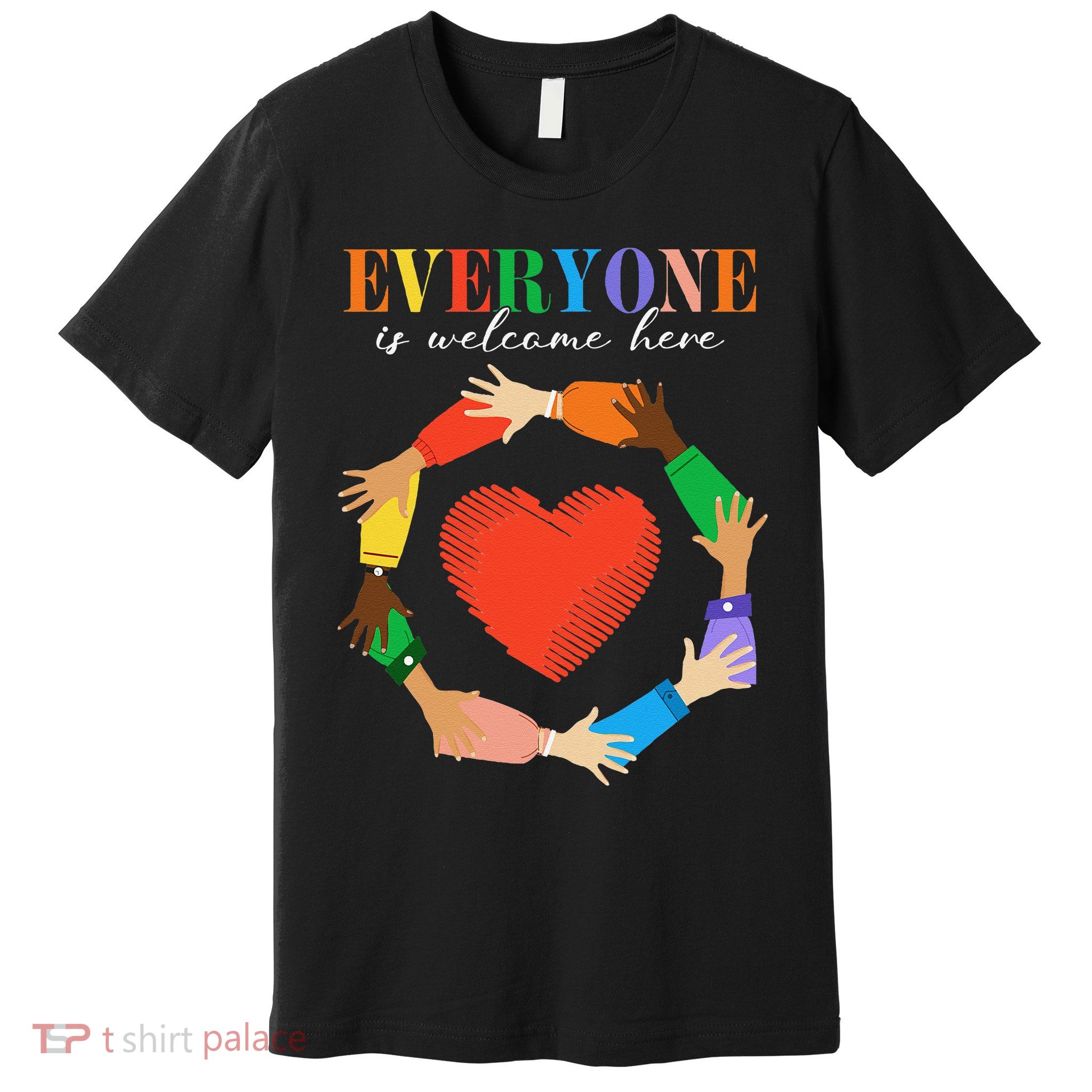 Everyone Is Welcome Here Idaho Teacher Premium T-Shirt