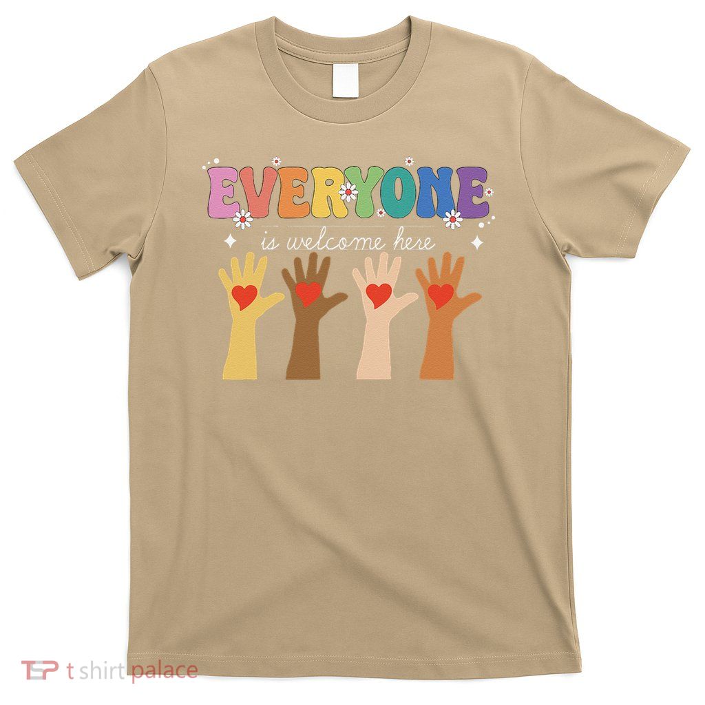 Everyone Is Welcome Here Idaho Teacher T-Shirt