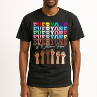Everyone Is Welcome Here Retro Groovy Diversity Teachers Tall T-Shirt