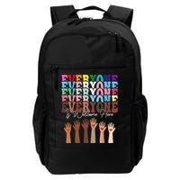 Everyone Is Welcome Here Retro Groovy Diversity Teachers Backpack