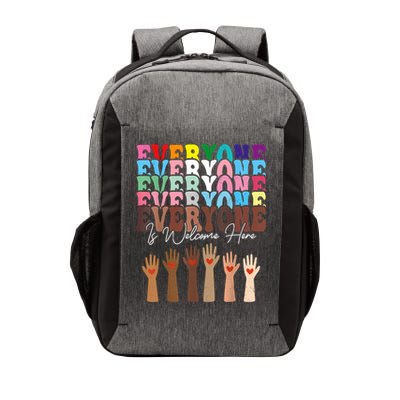 Everyone Is Welcome Here Retro Groovy Diversity Teachers Vector Backpack