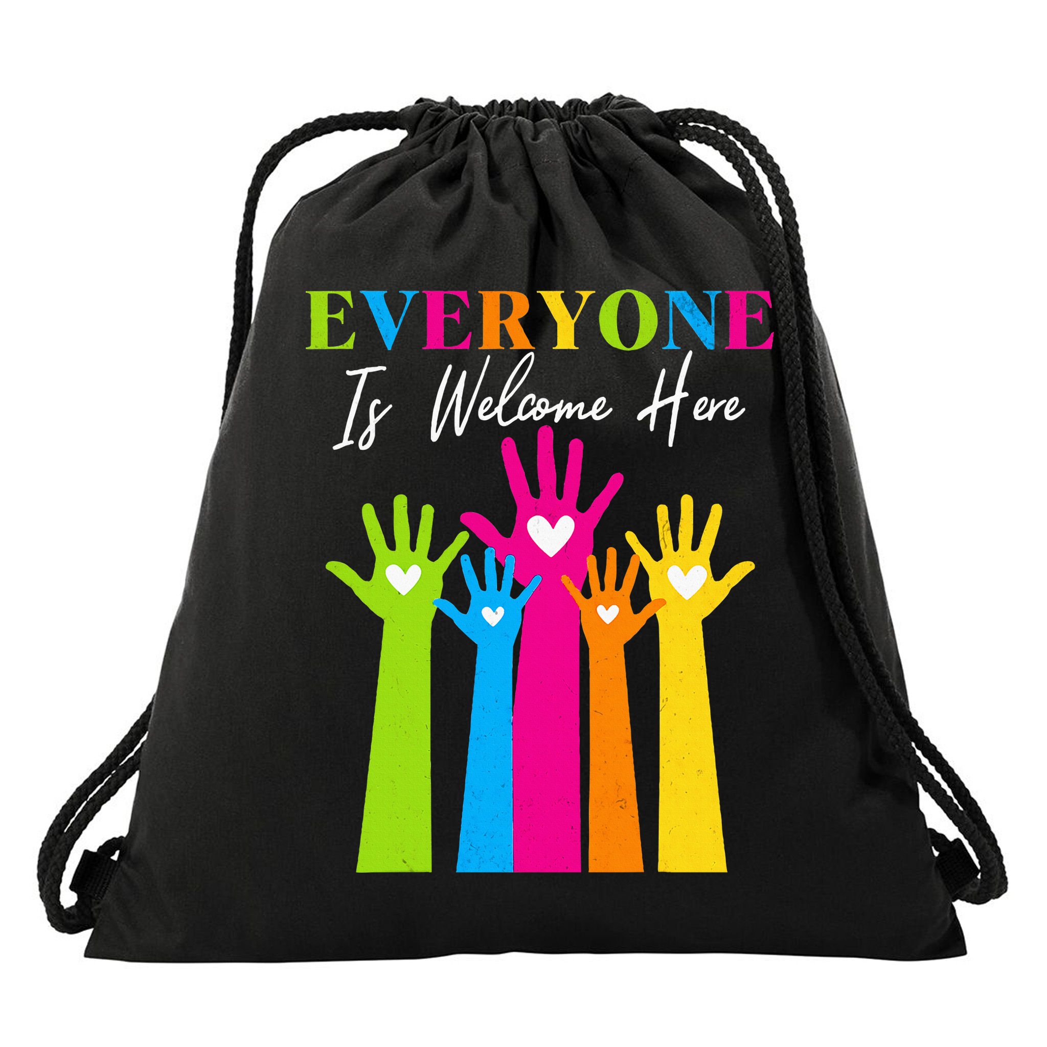 Everyone Is Welcome Here Idaho Teacher  Drawstring Bag