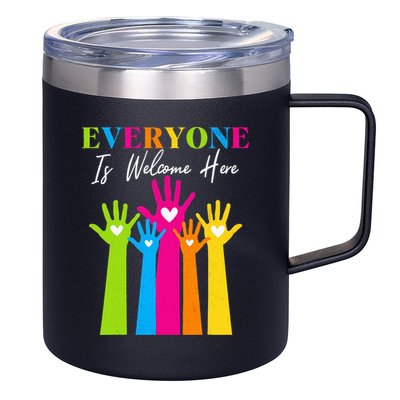 Everyone Is Welcome Here Idaho Teacher  12oz Stainless Steel Coffee Mug