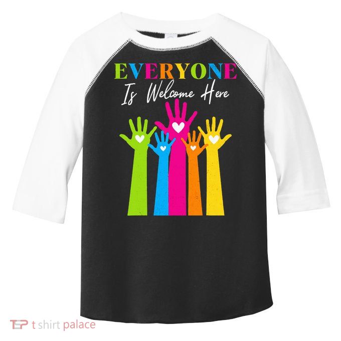 Everyone Is Welcome Here Idaho Teacher  Toddler Fine Jersey T-Shirt