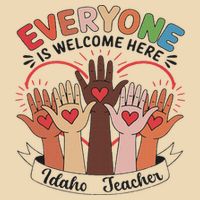 Everyone Is Welcome Here Idaho Teacher Zip Tote Bag