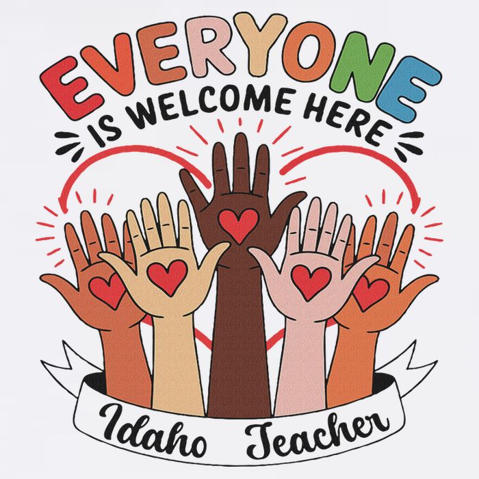 Everyone Is Welcome Here Idaho Teacher Mug
