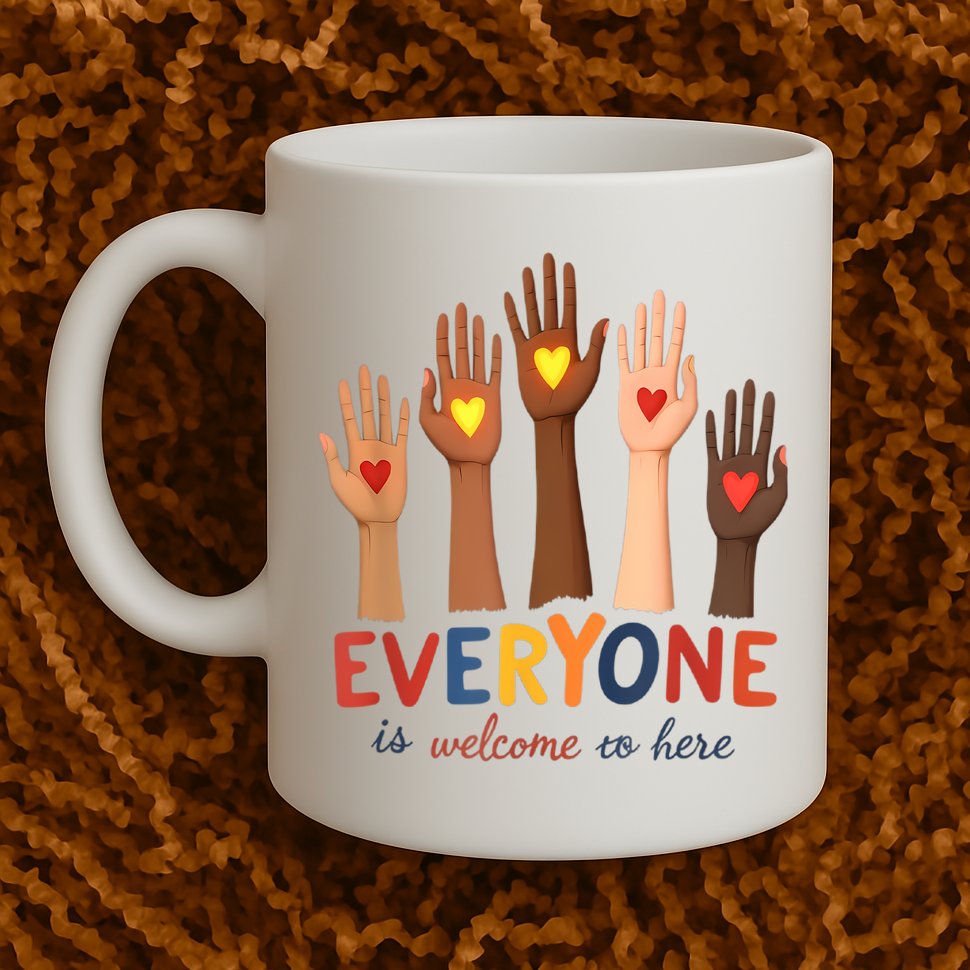 Everyone Is Welcome Here Idaho Teacher Belongs Educator Mug