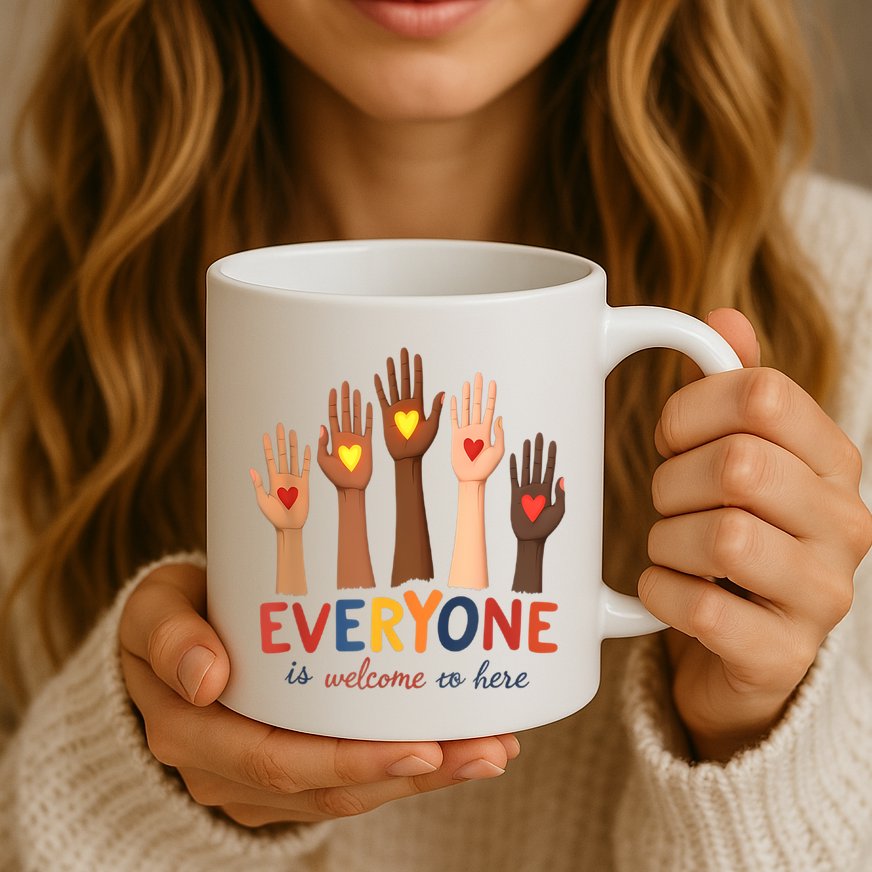 Everyone Is Welcome Here Idaho Teacher Belongs Educator Mug
