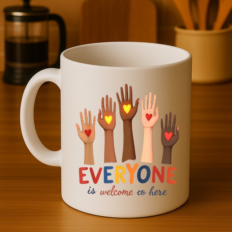 Everyone Is Welcome Here Idaho Teacher Belongs Educator Mug