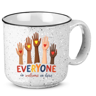 Everyone Is Welcome Here Idaho Teacher Belongs Educator 15oz Campfire Ceramic Mug