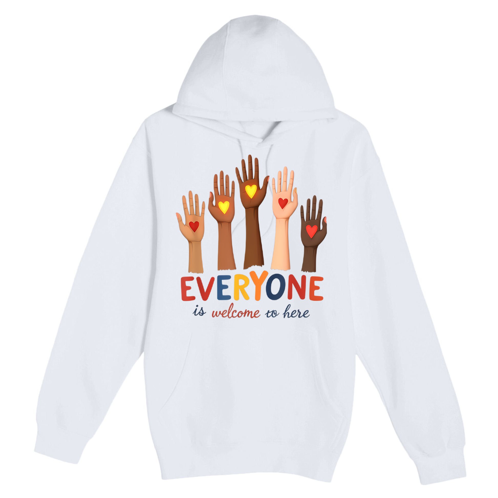 Everyone Is Welcome Here Idaho Teacher Belongs Educator Premium Pullover Hoodie