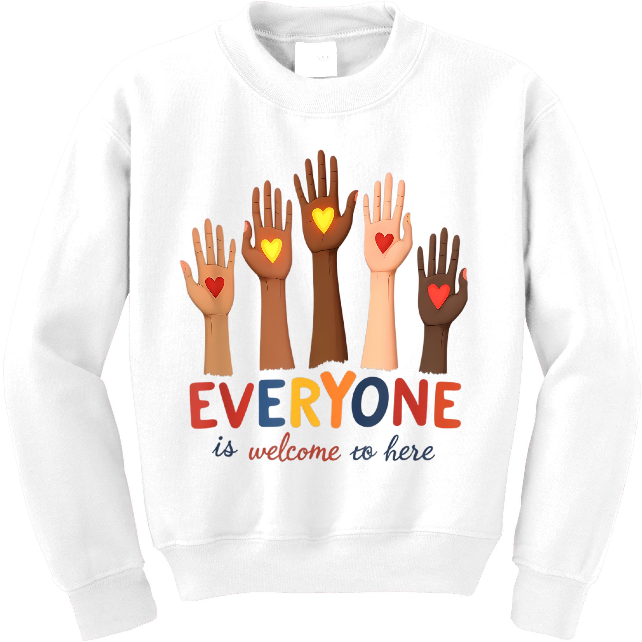 Everyone Is Welcome Here Idaho Teacher Belongs Educator Kids Sweatshirt