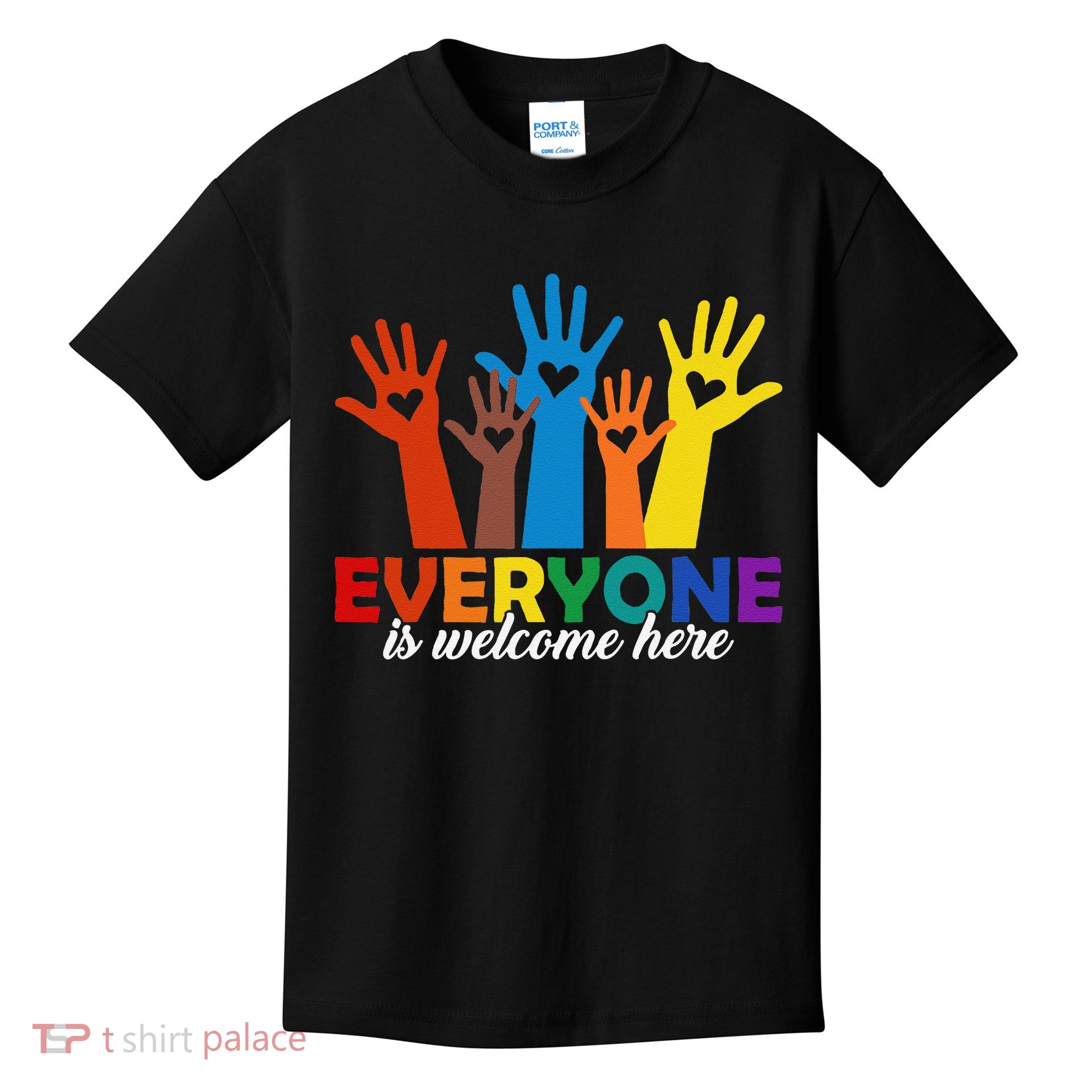 Everyone Is Welcome Here Support Idaho Teacher Inclusive Kids T-Shirt
