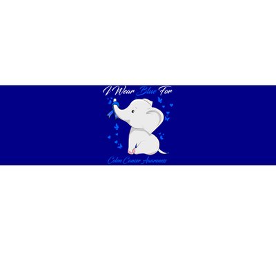 Elephant I Wear Blue For Colon Cancer Awareness Gift Bumper Sticker