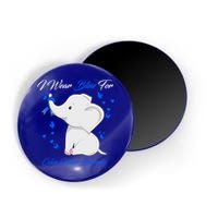 Elephant I Wear Blue For Colon Cancer Awareness Gift Magnet