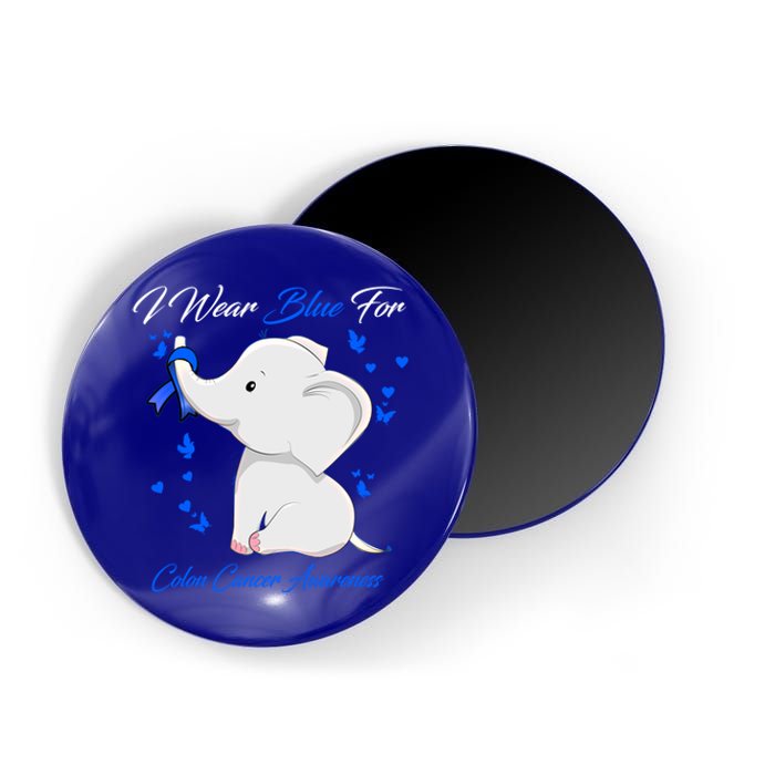 Elephant I Wear Blue For Colon Cancer Awareness Gift Magnet