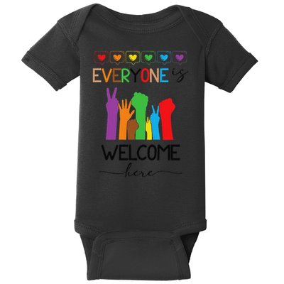 Everyone Is Welcome Here Idaho Teacher Baby Bodysuit