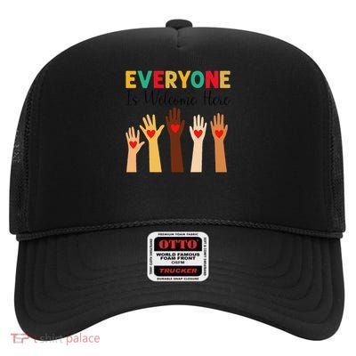 Everyone Is Welcome Here Idaho High Crown Mesh Back Trucker Hat