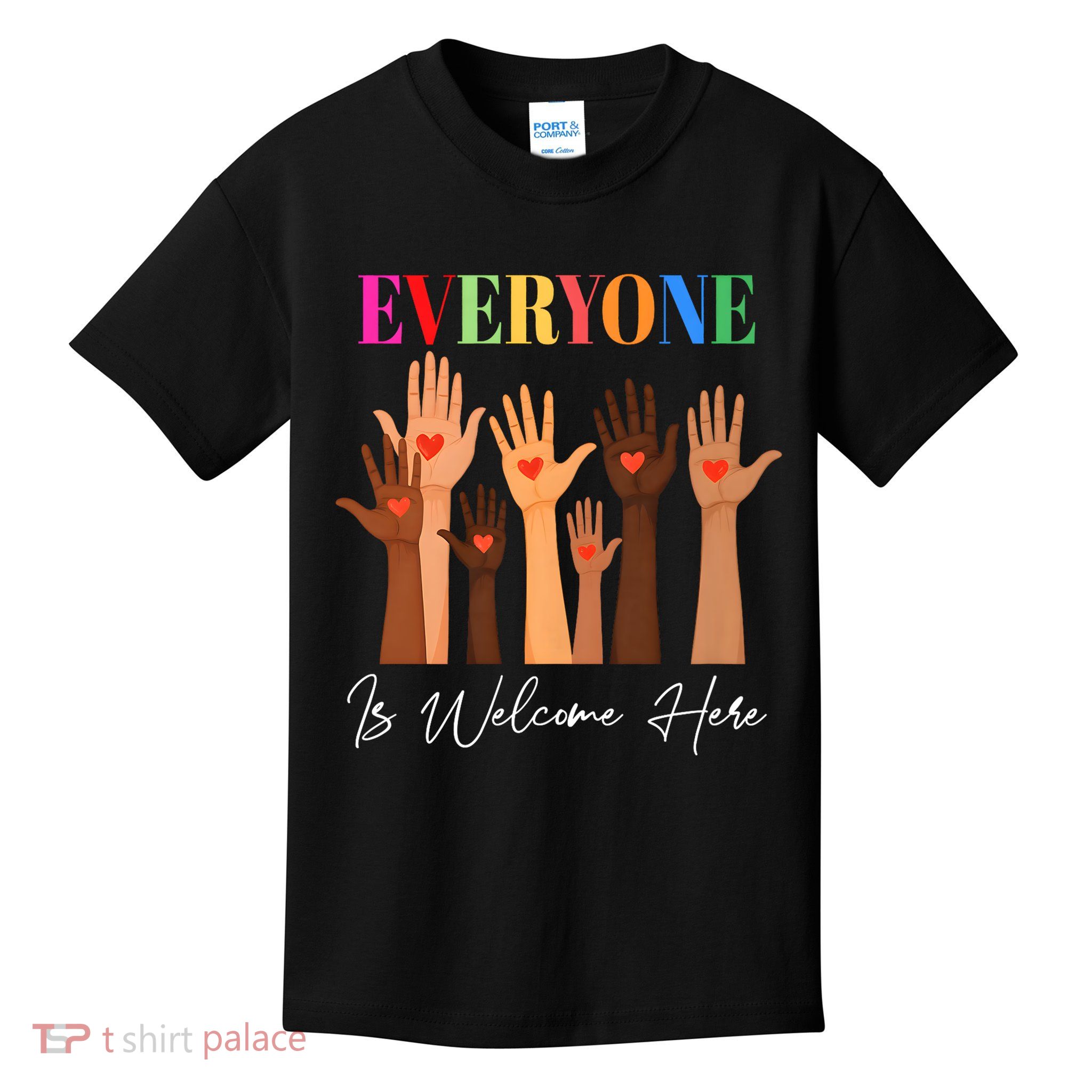 Everyone Is Welcome Here Idaho Teacher Kids T-Shirt
