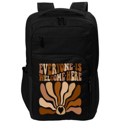 Everyone Is Welcome Here Idaho Teacher Flower Boho Rainbow Impact Tech Backpack