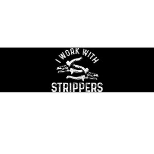 Electrician I Work With Strippers Funny Electrician Gift Bumper Sticker