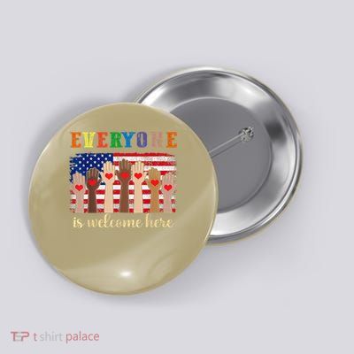 Everyone Is Welcome Here Fist Hand Support Idaho Teacher Button