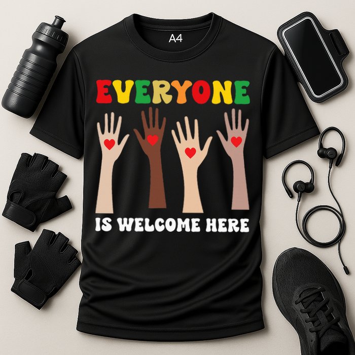 everyone is welcome here idaho teacher diversity unity  Cooling Performance Crew T-Shirt