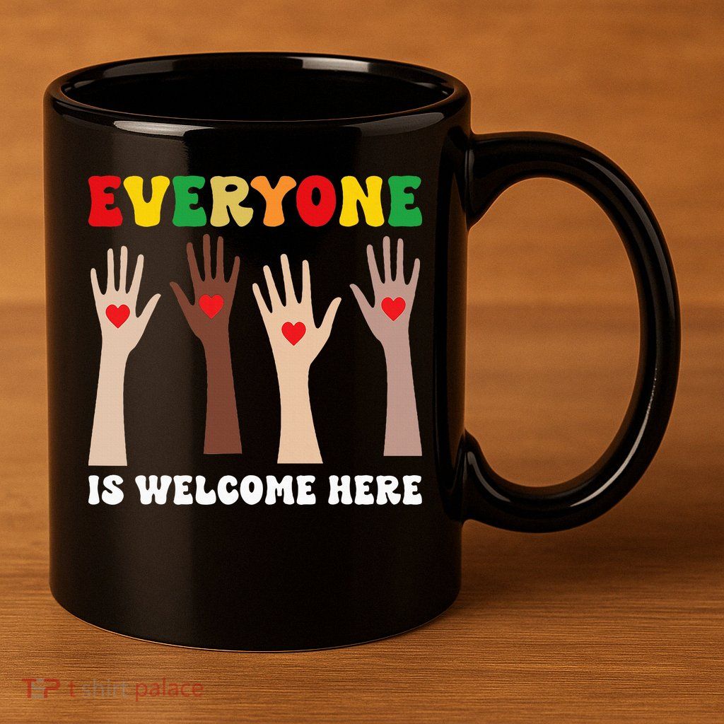 everyone is welcome here idaho teacher diversity unity  11oz C Handle Ceramic Mug