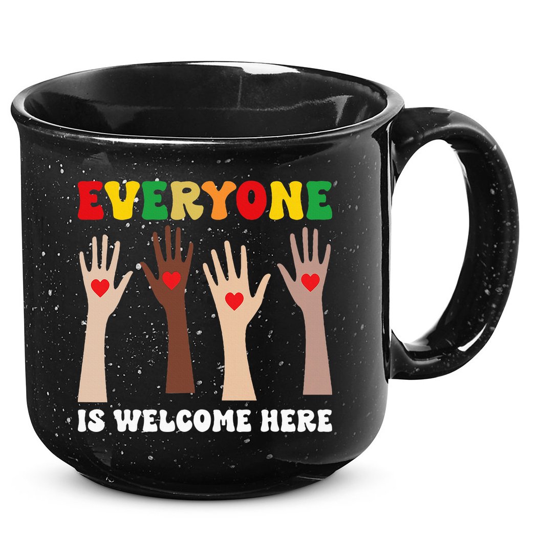 everyone is welcome here idaho teacher diversity unity  15oz Campfire Ceramic Mug