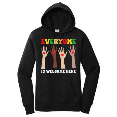 everyone is welcome here idaho teacher diversity unity  Women's Pullover Hoodie