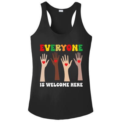 everyone is welcome here idaho teacher diversity unity  Ladies PosiCharge Competitor Racerback Tank