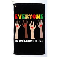 everyone is welcome here idaho teacher diversity unity  Golf Towel
