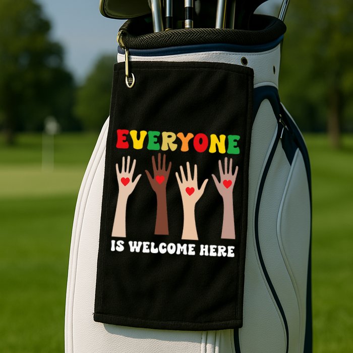 everyone is welcome here idaho teacher diversity unity  Golf Towel