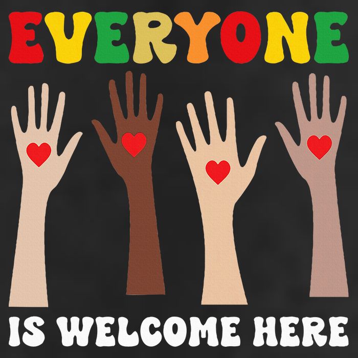 everyone is welcome here idaho teacher diversity unity  Golf Towel