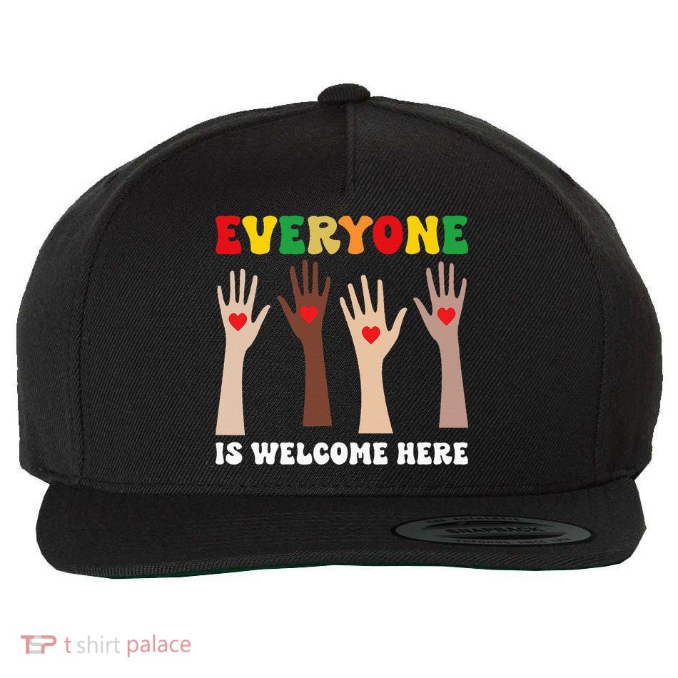 everyone is welcome here idaho teacher diversity unity  Wool Snapback Cap
