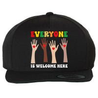 everyone is welcome here idaho teacher diversity unity  Wool Snapback Cap