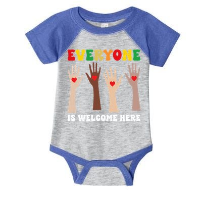 everyone is welcome here idaho teacher diversity unity  Infant Baby Jersey Bodysuit
