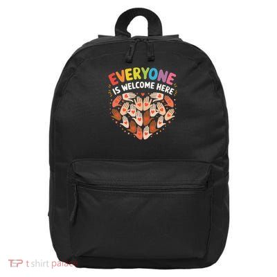 Everyone Is Welcome Here Idaho Teacher Support Diversity 16 in Basic Backpack