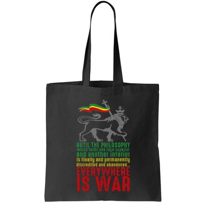 Everywhere Is War Haile Selassie Speech Judah Lion Reggae Bag