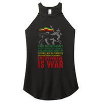 Everywhere Is War Haile Selassie Speech Judah Lion Reggae Women's Perfect Tri Rocker Tank