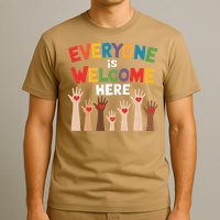 Everyone Is Welcome Here Diversity Inclusion Message T-Shirt