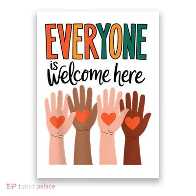 Everyone Is Welcome Here Idaho Teacher Poster