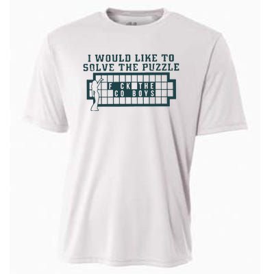 Eagles I Would Like To Solve The Puzzle Fuck The Cowboys Cooling Performance Crew T-Shirt