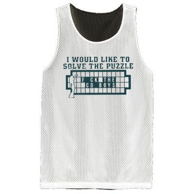 Eagles I Would Like To Solve The Puzzle Fuck The Cowboys Mesh Reversible Basketball Jersey Tank