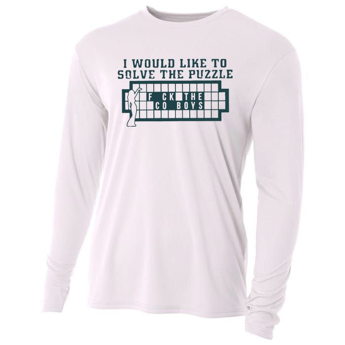 Eagles I Would Like To Solve The Puzzle Fuck The Cowboys Cooling Performance Long Sleeve Crew